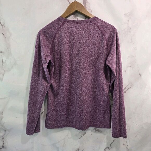 The North Face Shirt Womens Medium Purple Long Sleeve Crew Heathered Tech Hiking - Picture 5 of 9
